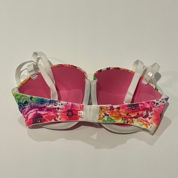 Victoria’s Secret PINK Bra Womens 32C Wear Everywhere Multi-way Push Up Floral - Picture 5 of 5